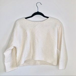Cream knitted Crop Sweater